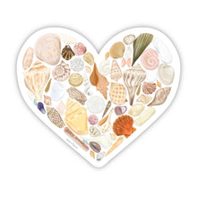 Load image into Gallery viewer, Seashell Lover Sticker, Beach Sticker, Seashell Heart