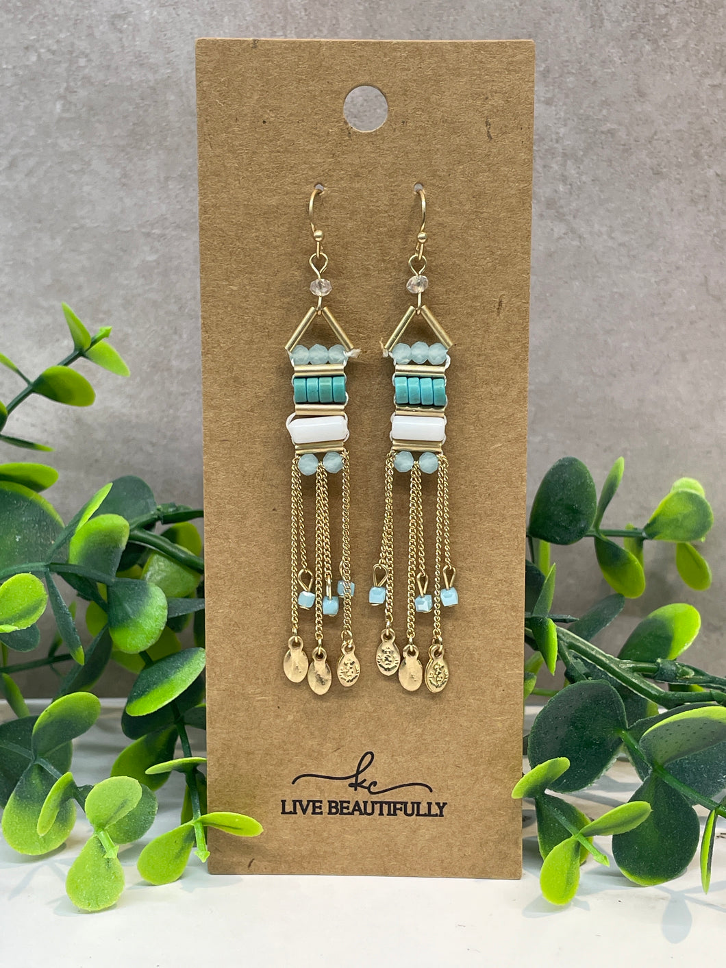 Earrings - Turquoise Bead