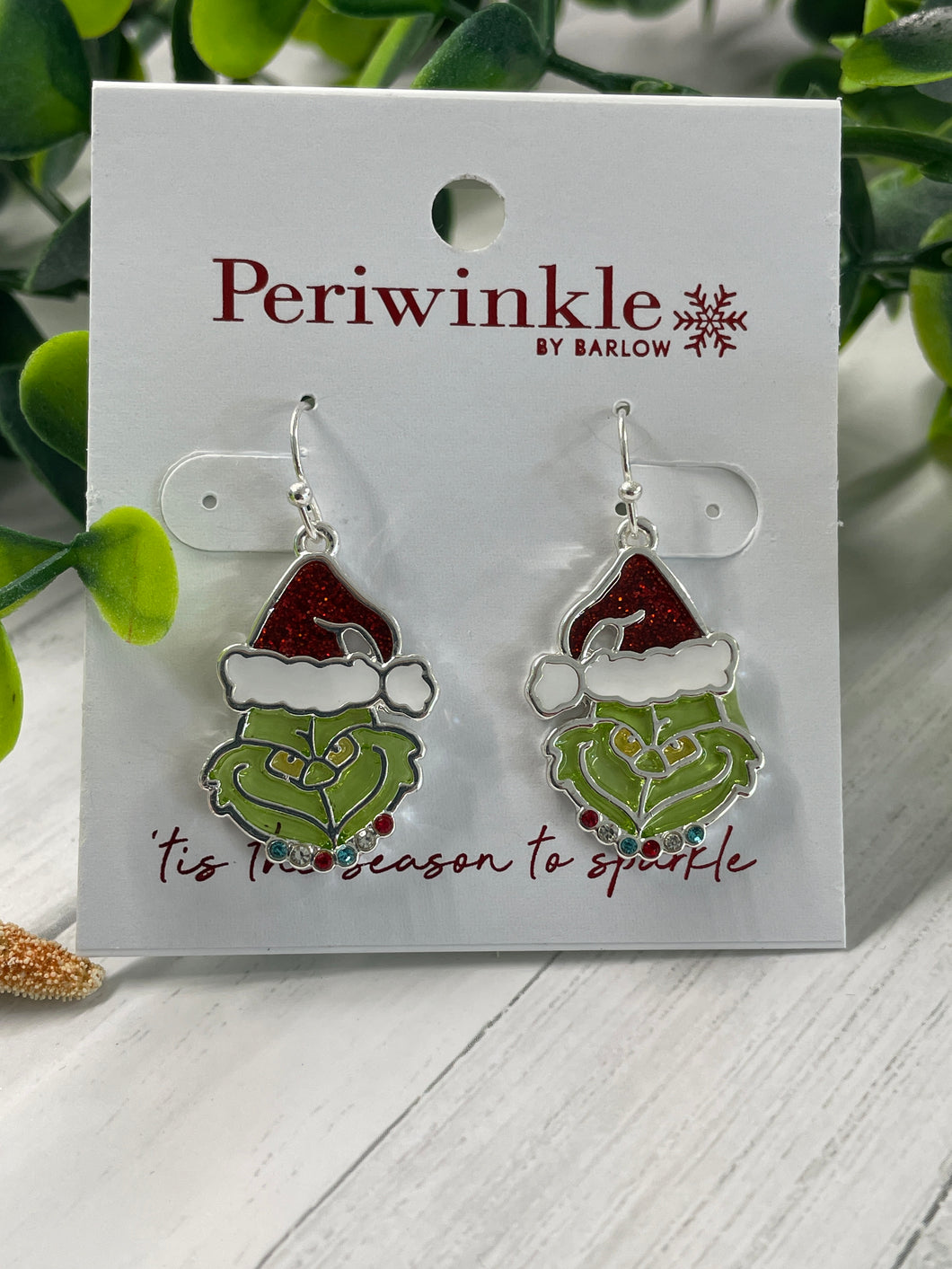 Earring - Stained Glass Grinch