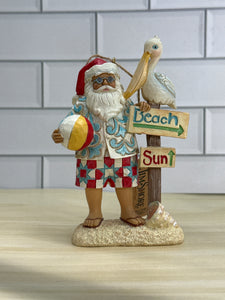 Coastal Santa Ornament