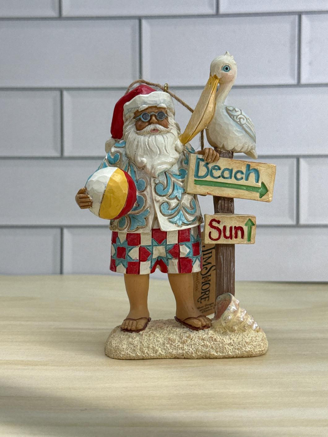 Coastal Santa Ornament