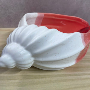 Coral & Bisque Shell Bowl