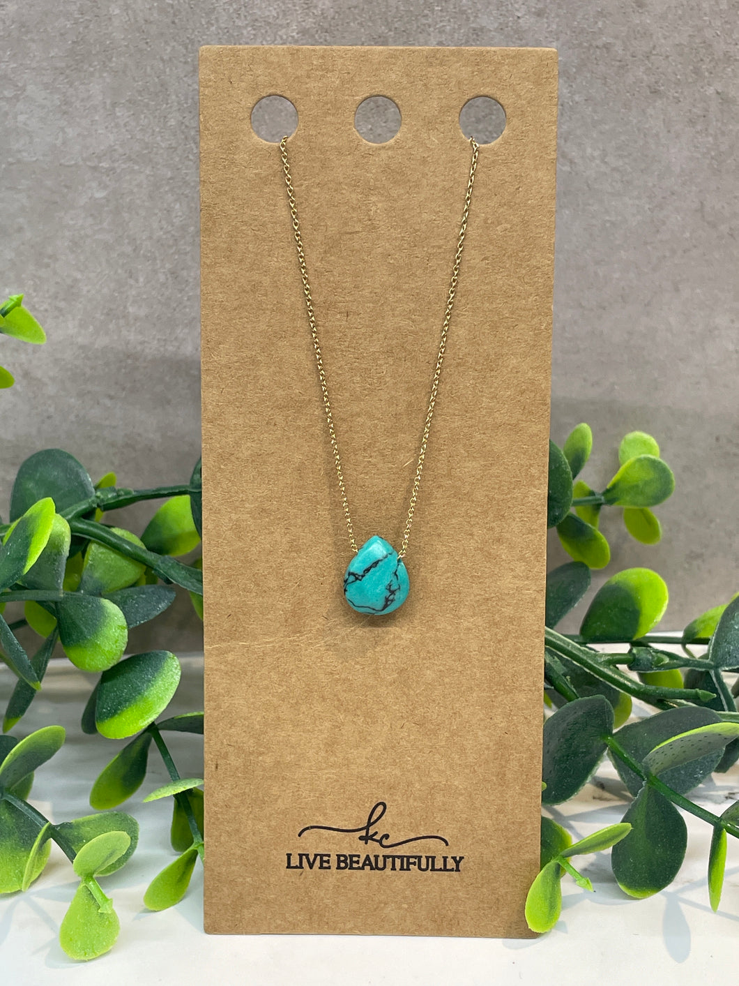 Necklace - Stone Turquoise