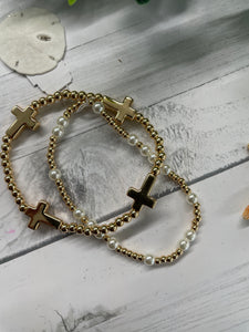Bracelet - Gold Crosses