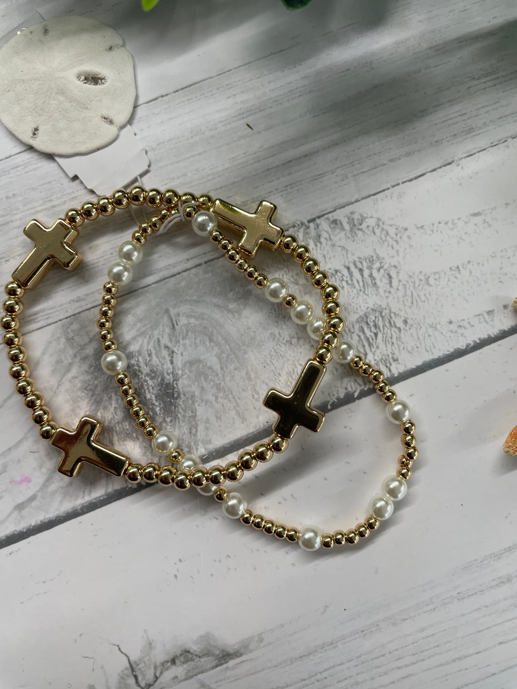 Bracelet - Gold Crosses