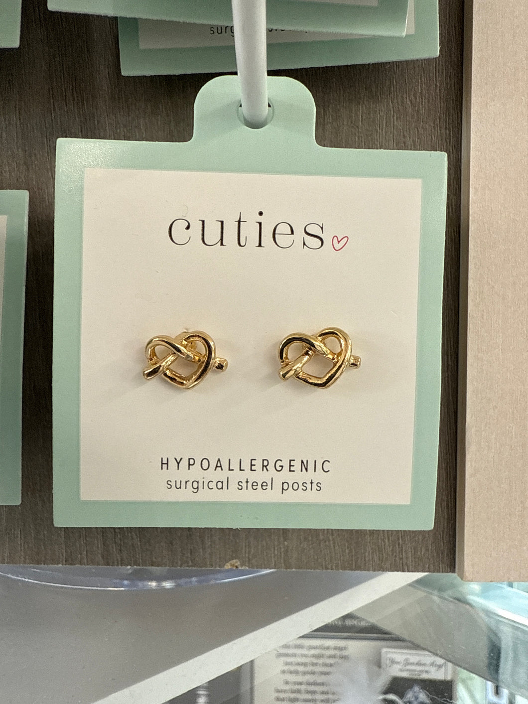 Gold Heart with Twist