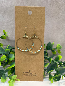 Earrings - Beaded Hoop