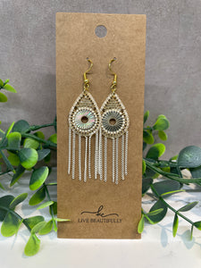 Earrings - Woven Cream
