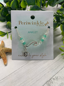 Anklet - Turtle & Sea Glass