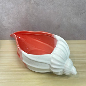 Coral & Bisque Shell Bowl