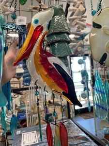 Glass pelican chime