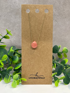 Necklace - Stone Pink