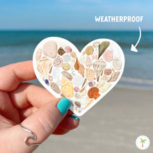 Load image into Gallery viewer, Seashell Lover Sticker, Beach Sticker, Seashell Heart 
