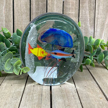 Load image into Gallery viewer, Red/Blue Jellyfish Paperweight
