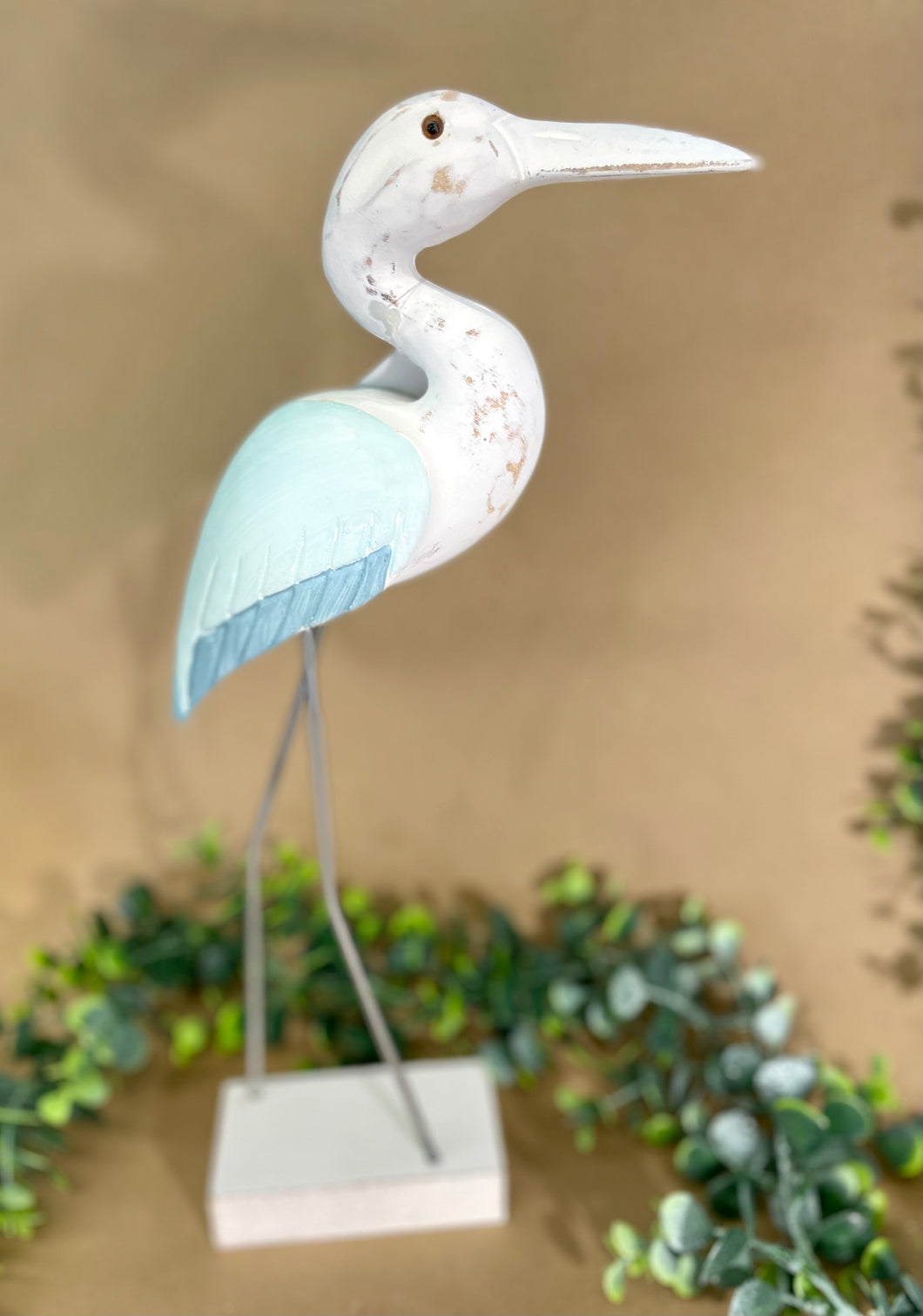 Sm. Egret Statue -blue