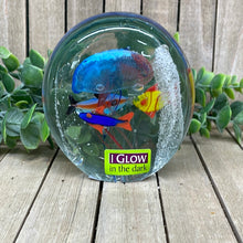 Load image into Gallery viewer, Red/Blue Jellyfish Paperweight
