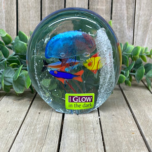 Red/Blue Jellyfish Paperweight