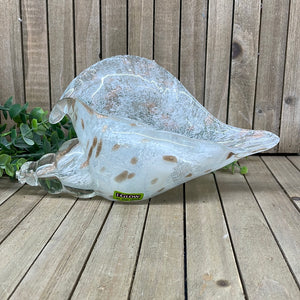 White/Brown Glass Shell