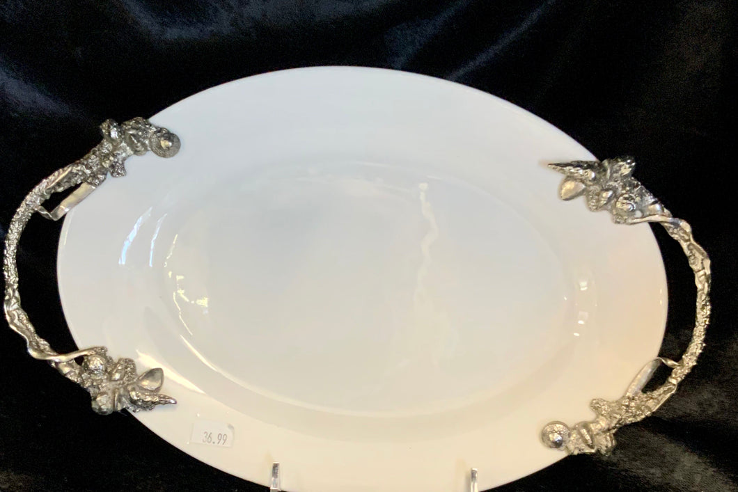 Platter with Pewter Detail