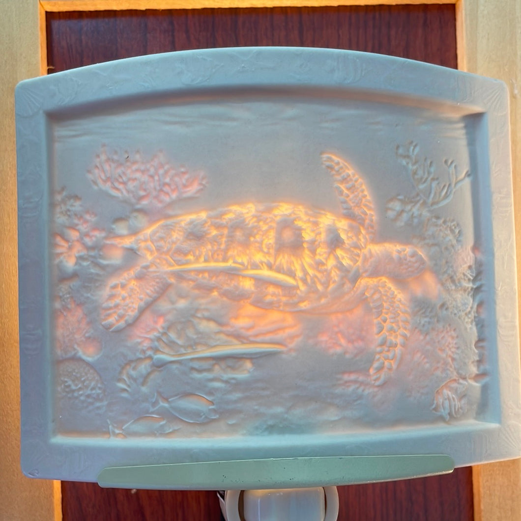 Porcelain Sea Turtle Night Light