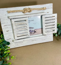 Load image into Gallery viewer, White distressed shutter frame
